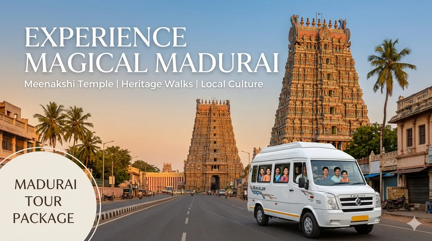 Madurai Meenakshi Amman Temple-Madurai Rameshwaram Kanyakumari Trivandrum Tour Package