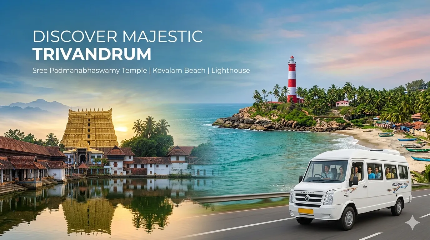 Trivandrum Kerala Backwaters - Madurai Rameshwaram Kanyakumari Trivandrum Tour Package